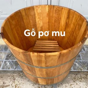 bồn tắm tròn gỗ pơ mu